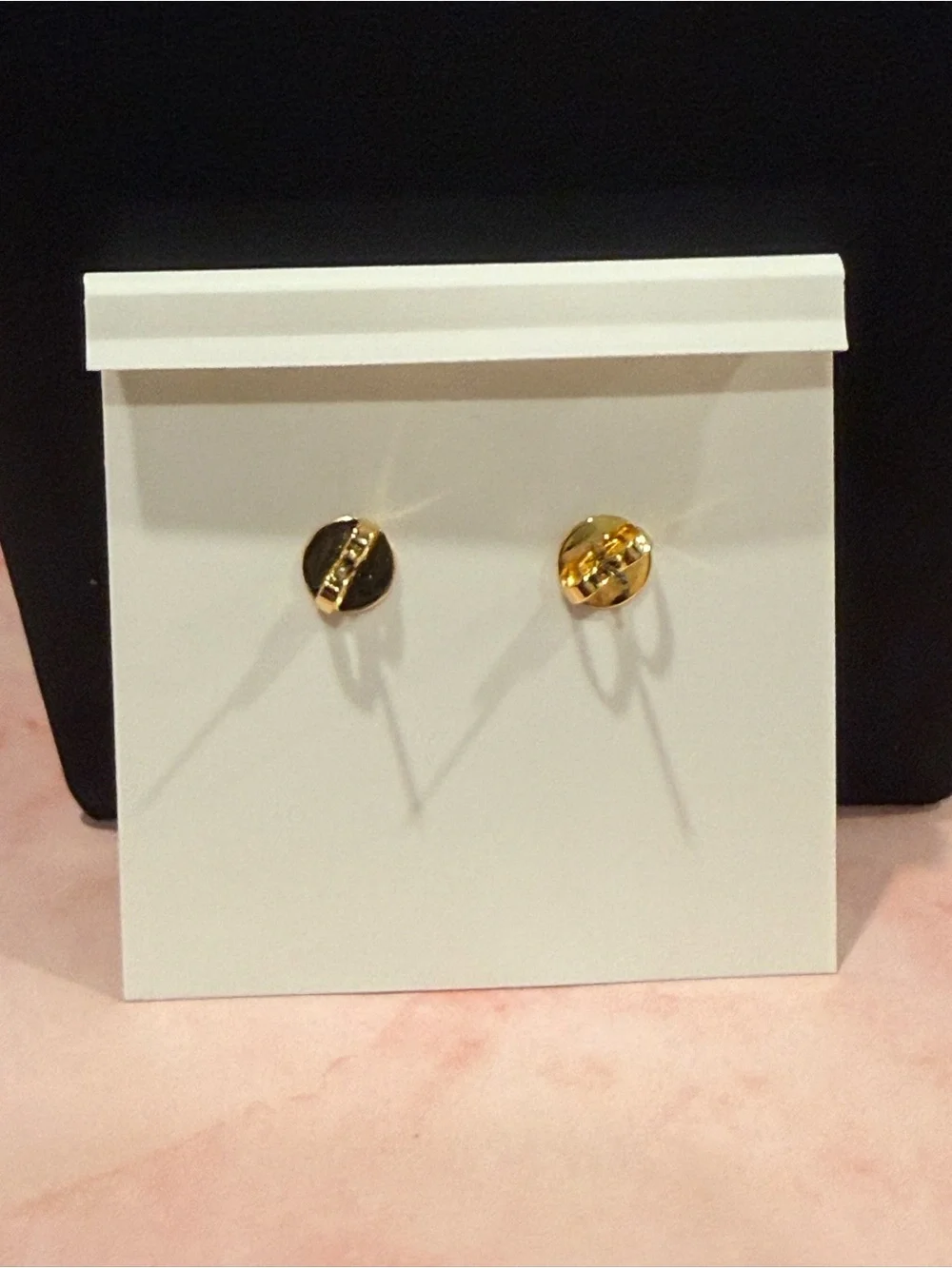 Tory Burch | Gold Plated Logo & Freshwater Pearl Drop Earrings | Small